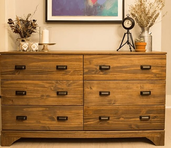 Weathered Wood Dresser Makeover
