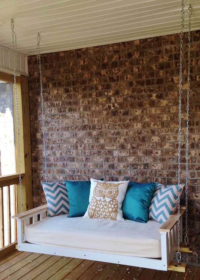 Reclaimed Wood Outdoor Swing Bed