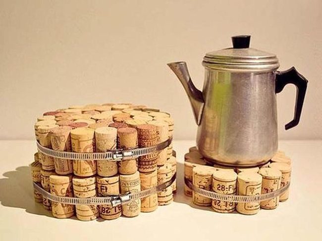 Shiny Metal Meets Recycled Cork