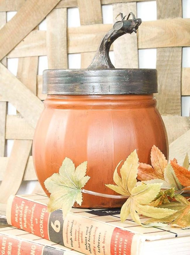 Orange Jar Pumpkins For Fall Storage