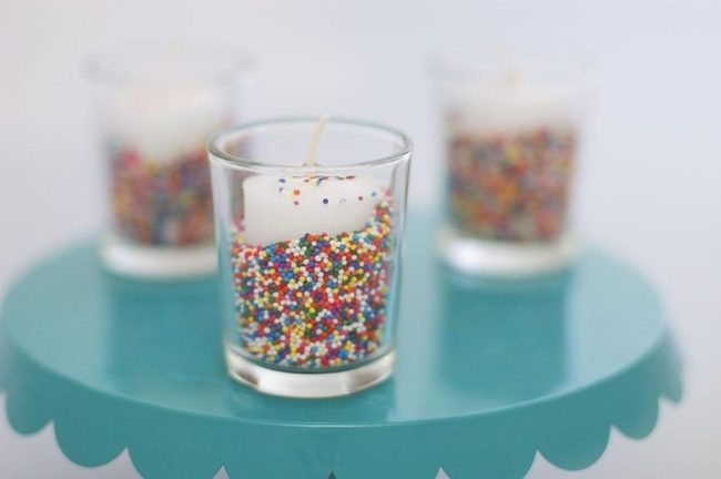 Colorful Beads Through Clear Glass