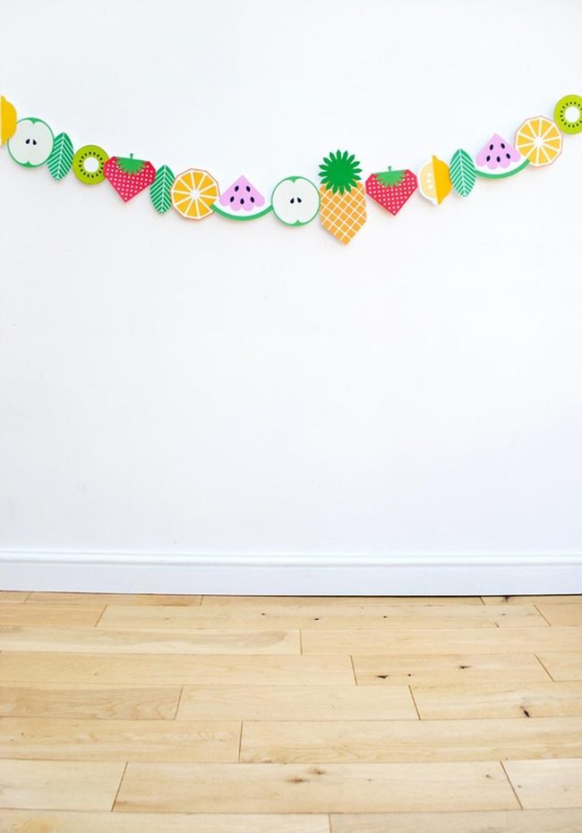 Bright Fruit Cutouts Kitchen Wall