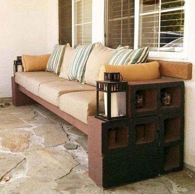 Concrete Blocks With Cushioned Comfort