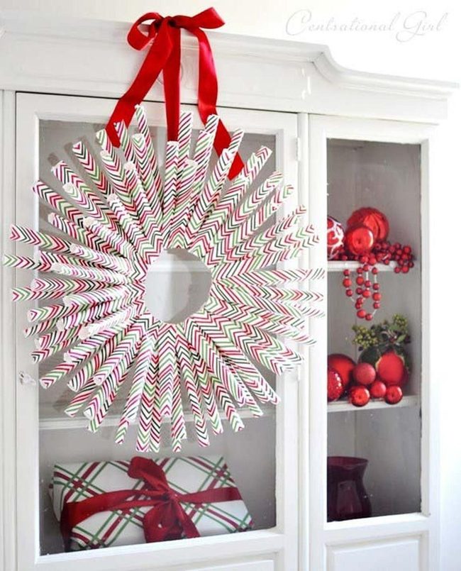 Colorful Paper Loop Wreath
