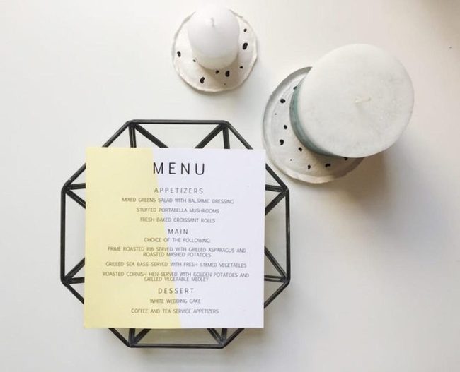 Black And White Geometric Table