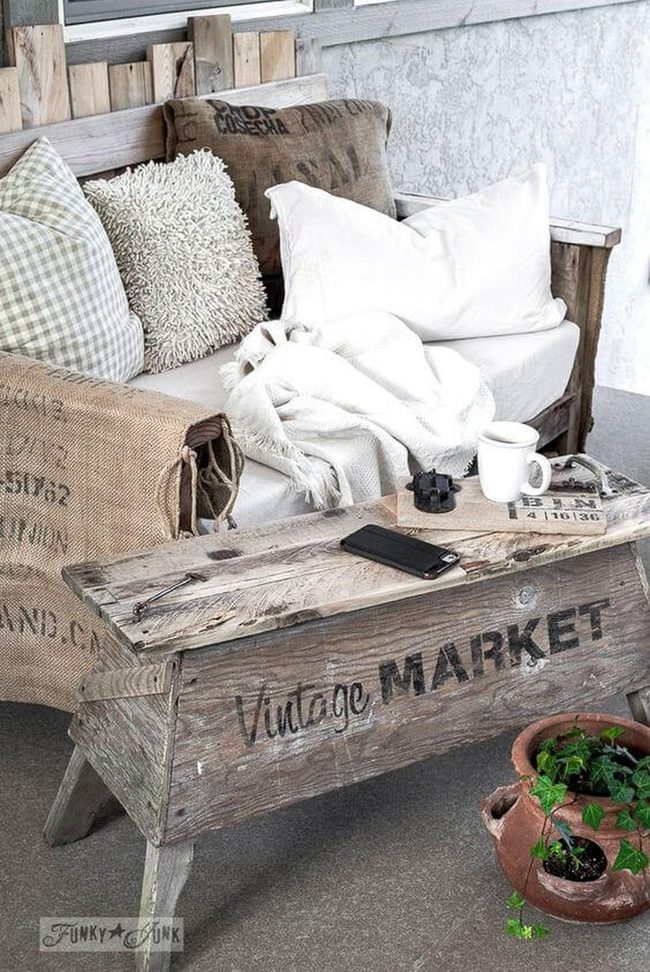 Weathered Wood Market Table