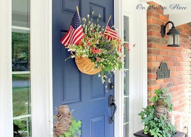 Red White Blue Cascading Petunias