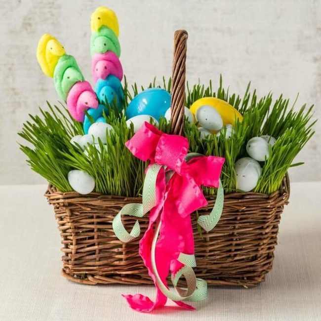 Woven Basket Fresh Grass