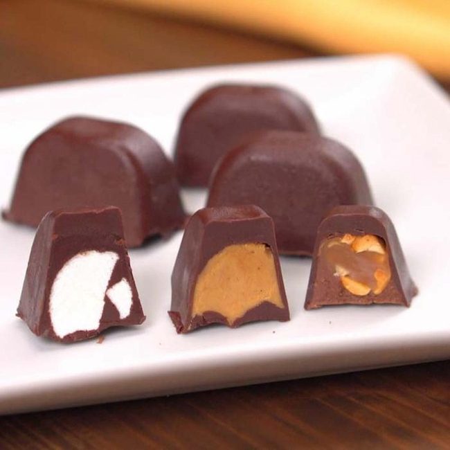 Frozen Chocolate Cubes For Coffee