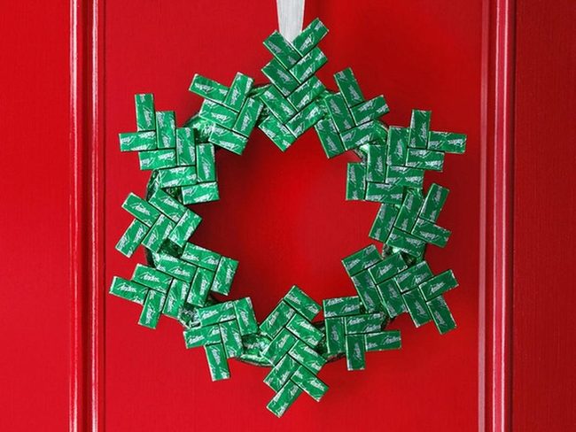 Shimmering Mint Wrapper Wreath