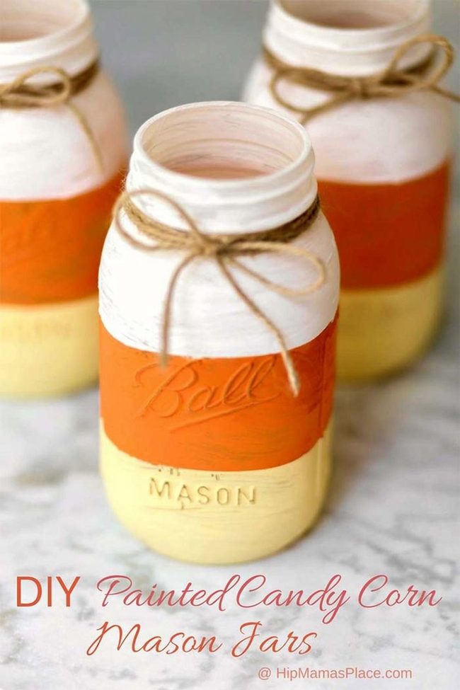 Autumn Painted Mason Jars