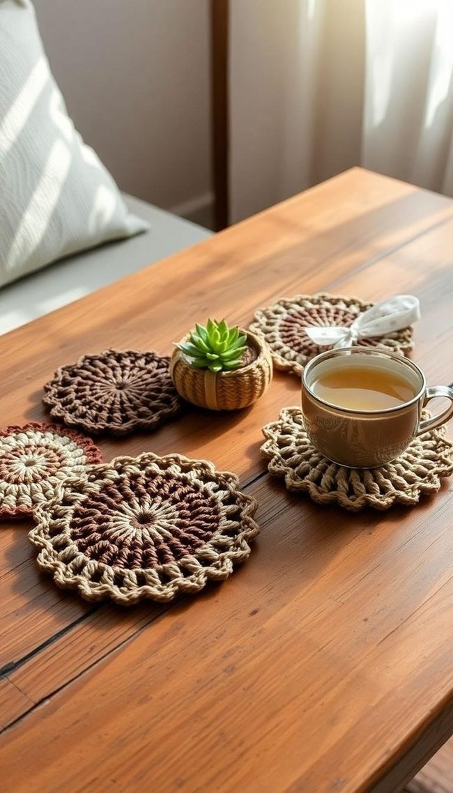 Bamboo Cork Natural Fiber Coasters