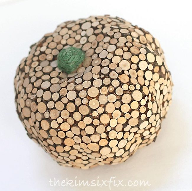 Stacked Wood Pumpkin Sculpture