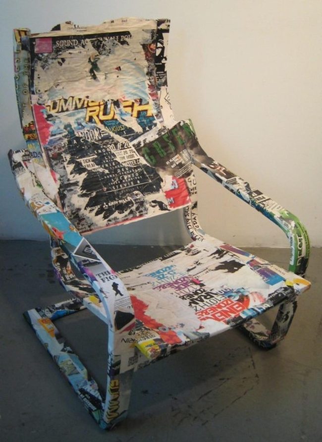 Patchwork Paper Chair In Primary Colors