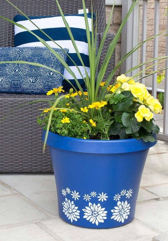 Painted Plastic Pots Pop