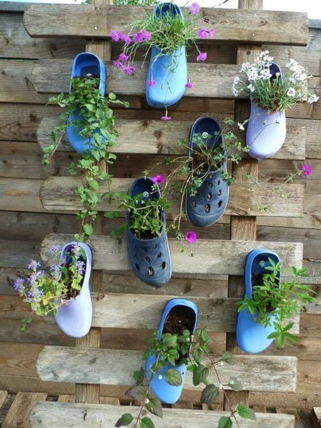 Colorful Clogs Overflowing Blooms