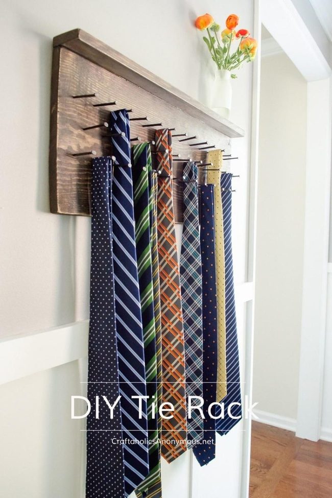 Ties On Display With Orange Accent