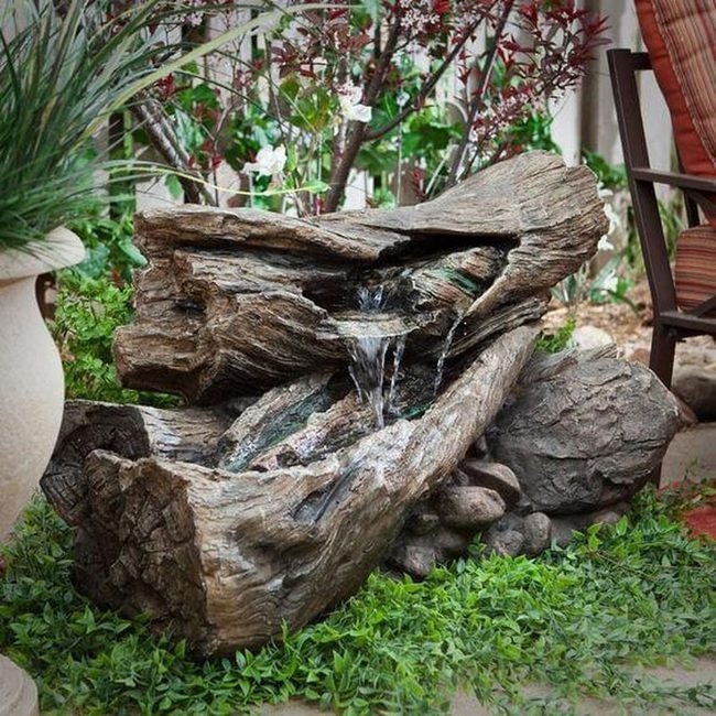 Weathered Wood Water Feature