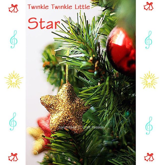 Green Pine With Red Ornament Sparkle