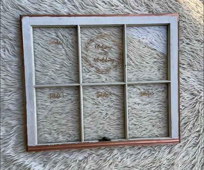 Rose Gold Window Seating Chart