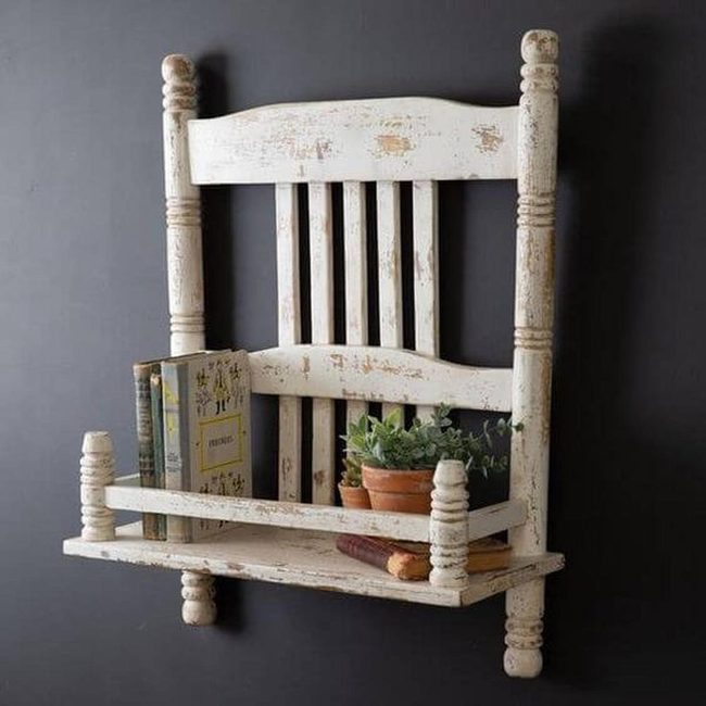 Weathered Headboard Storage Wall