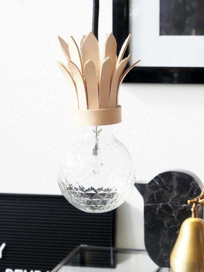 Crown Glass Light With Marble