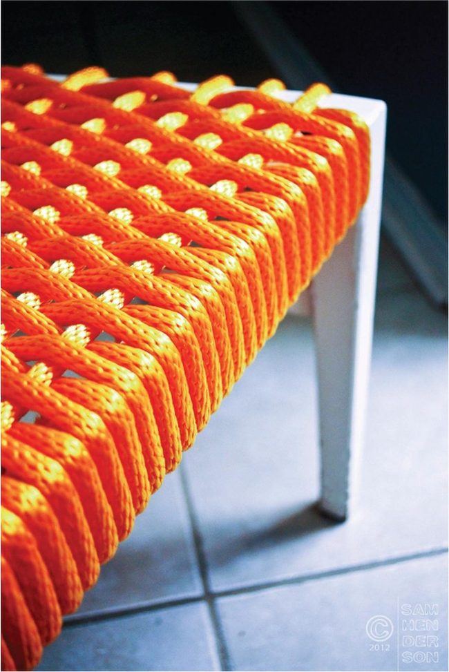 Orange Rope Woven Seat