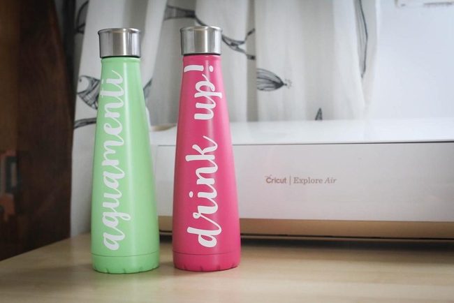 Cheerful Water Bottles Sunlit Wood