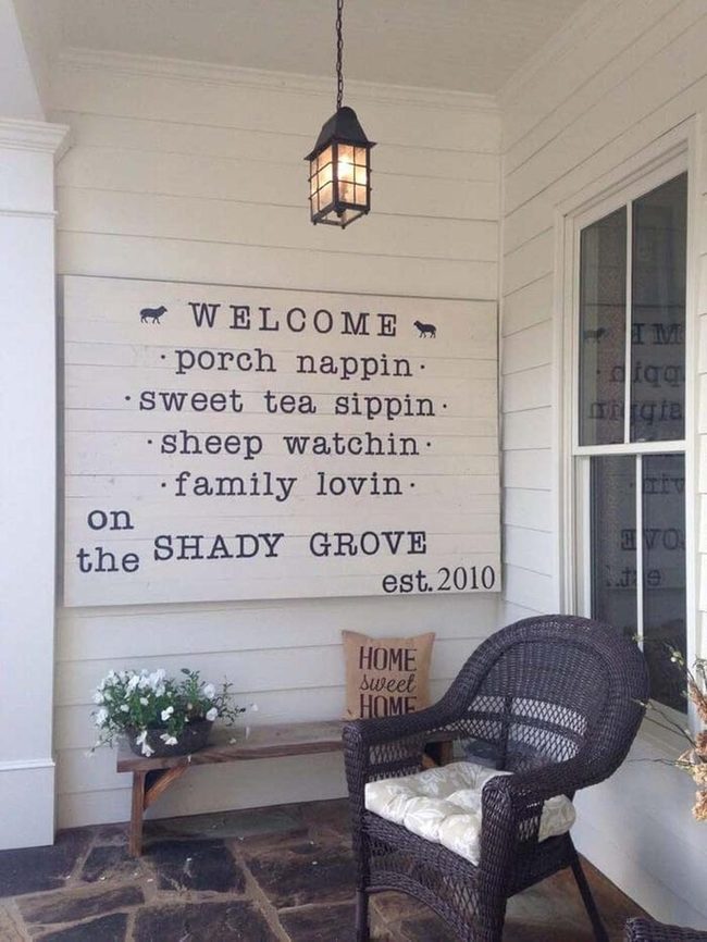 Whitewashed Wood Porch Statements