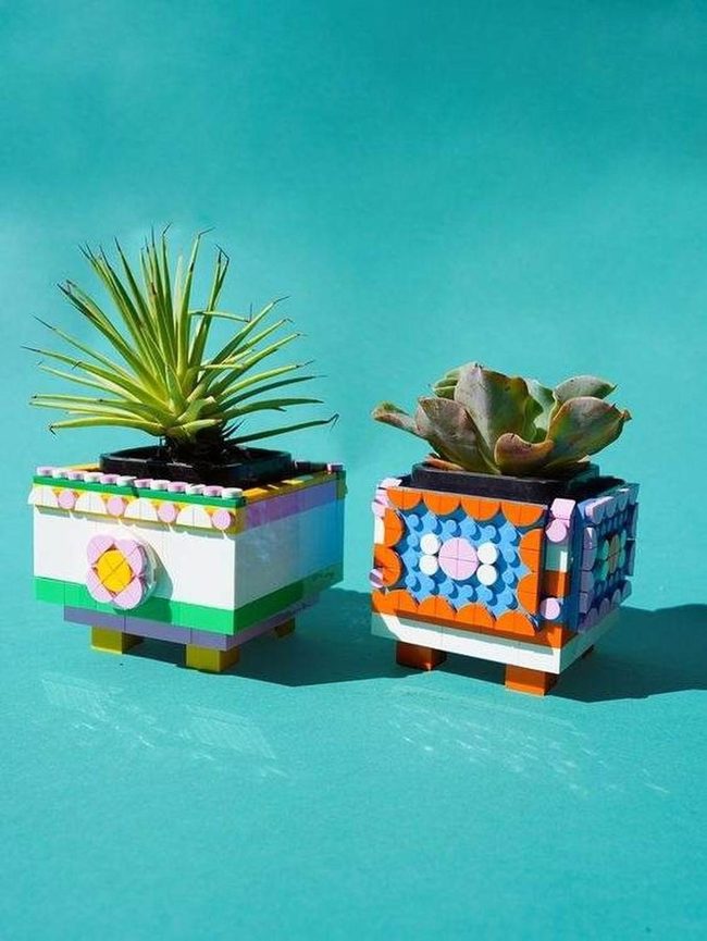 Colorful Lego Planters For Plants