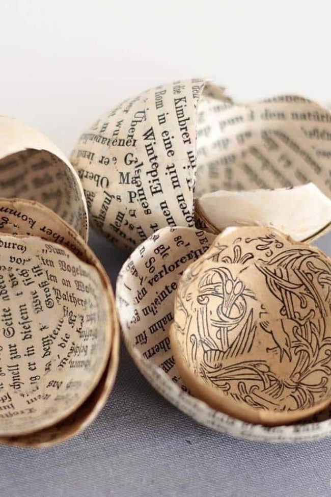Newspaper-Wrapped Eggs With Literary Charm