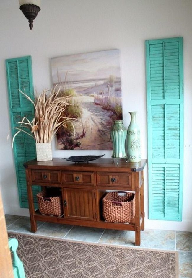 Light Blue-Green Shutters Statement