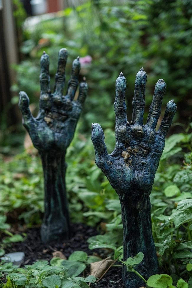 Green Zombie Hands Rising