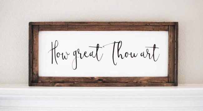 Handwritten Pine Wood Lettering