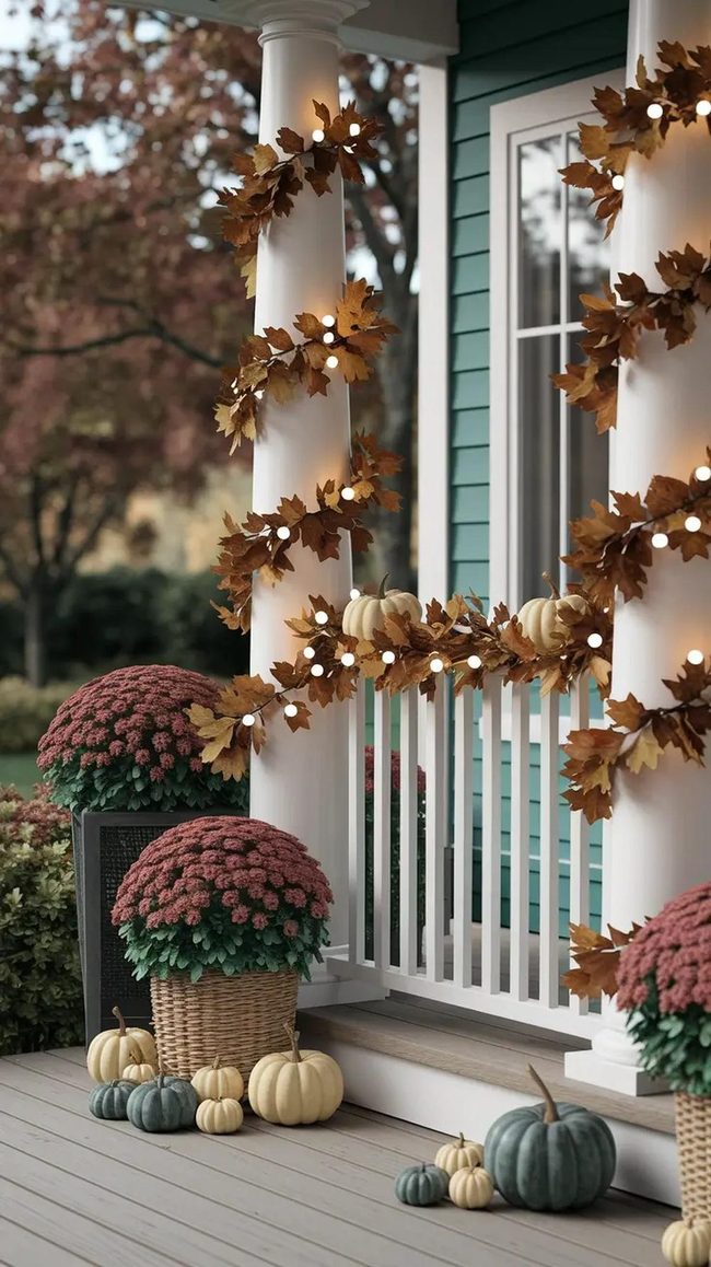 Glowing Maple Trees Autumn Garlands