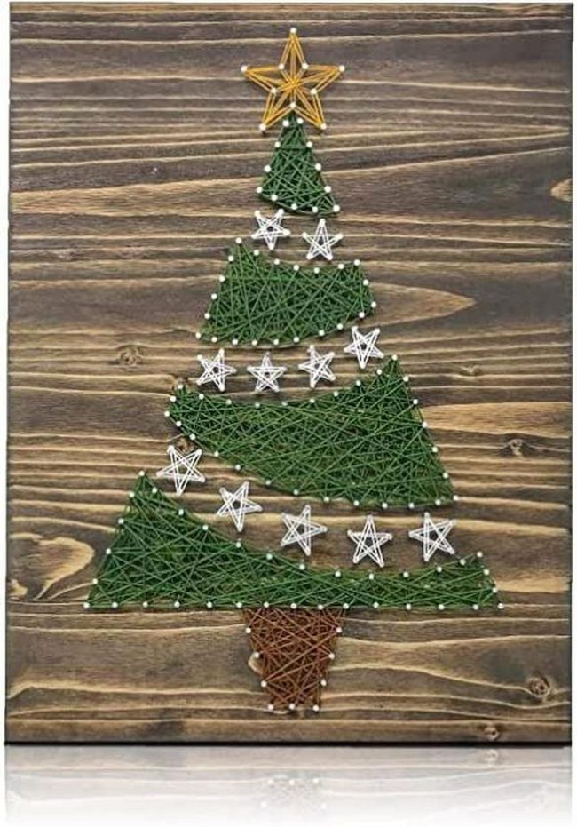 Bright Yellow Star Green String Trees