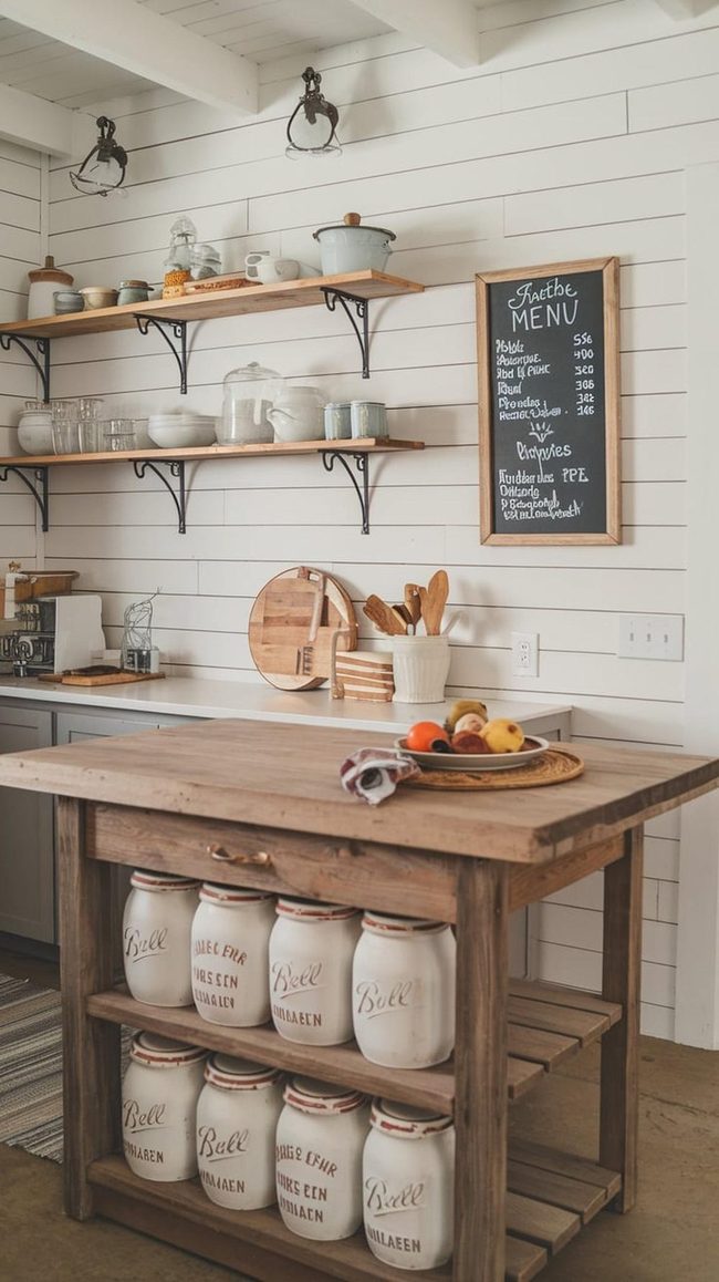 White Plywood Farmhouse Walls