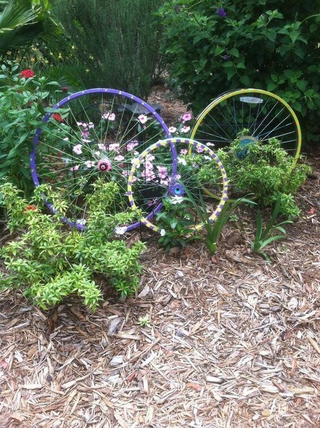 Bicycle Wheels Blooming Bright