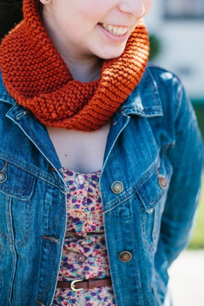 Orange Yarn Scarf Statement
