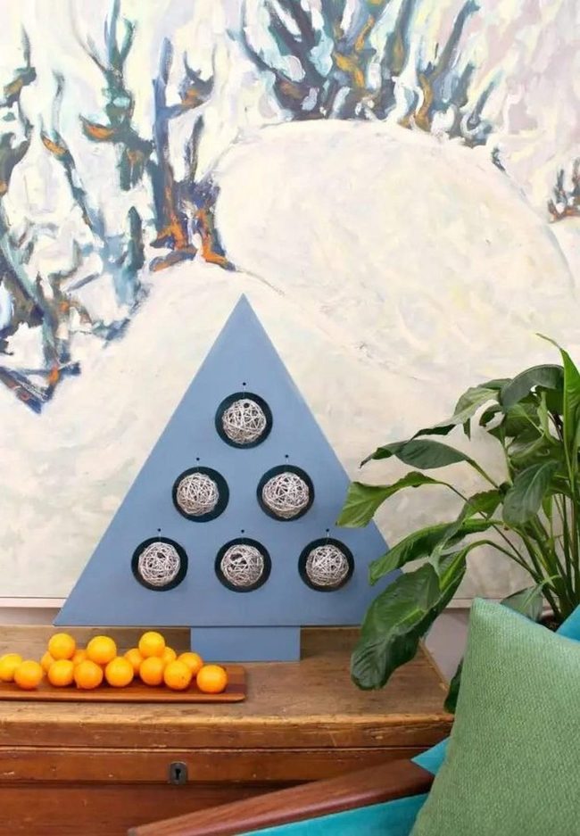 Blue Geometry With Warm Orange Accents