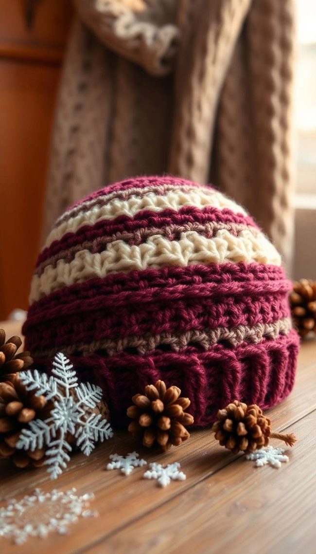 Chunky Yarn Pom-Pom Beanie