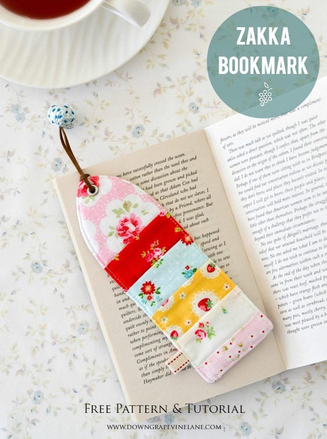 Patchwork Fabric Bookmarks With Beaded Accents