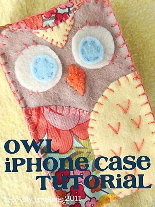 Patterned Fabric Owl With Stitched Details