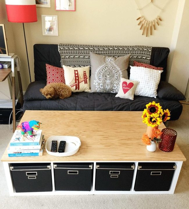 Black Couches Red Sunflowers Pop