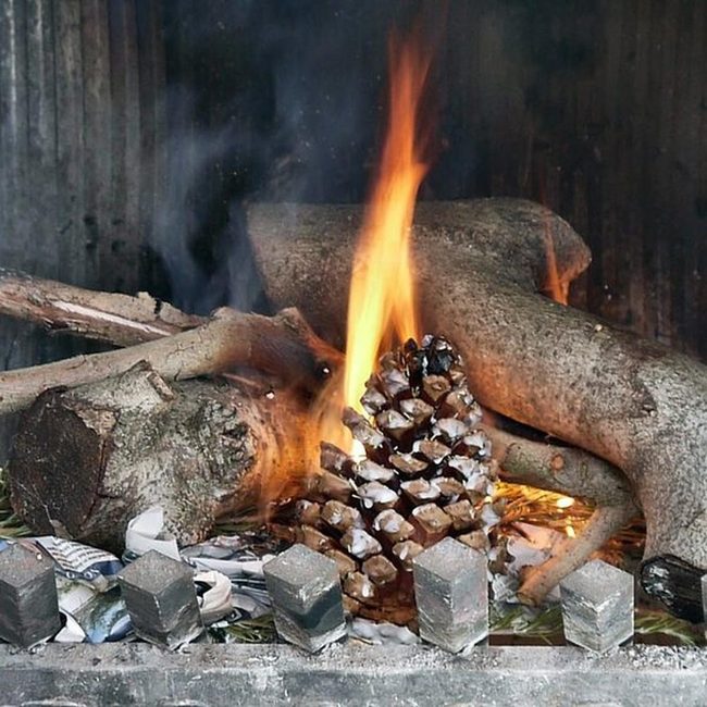 Crackling Logs With Glowing Embers