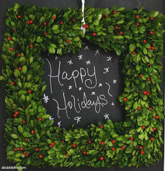 Red Berries On Deep Green Wreath