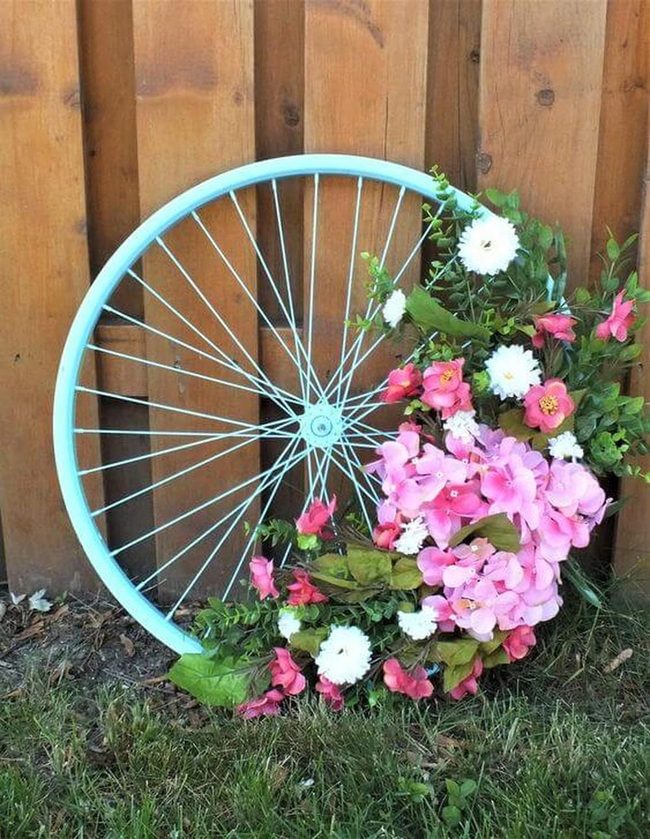 Bicycle Wheel Flower Cascade