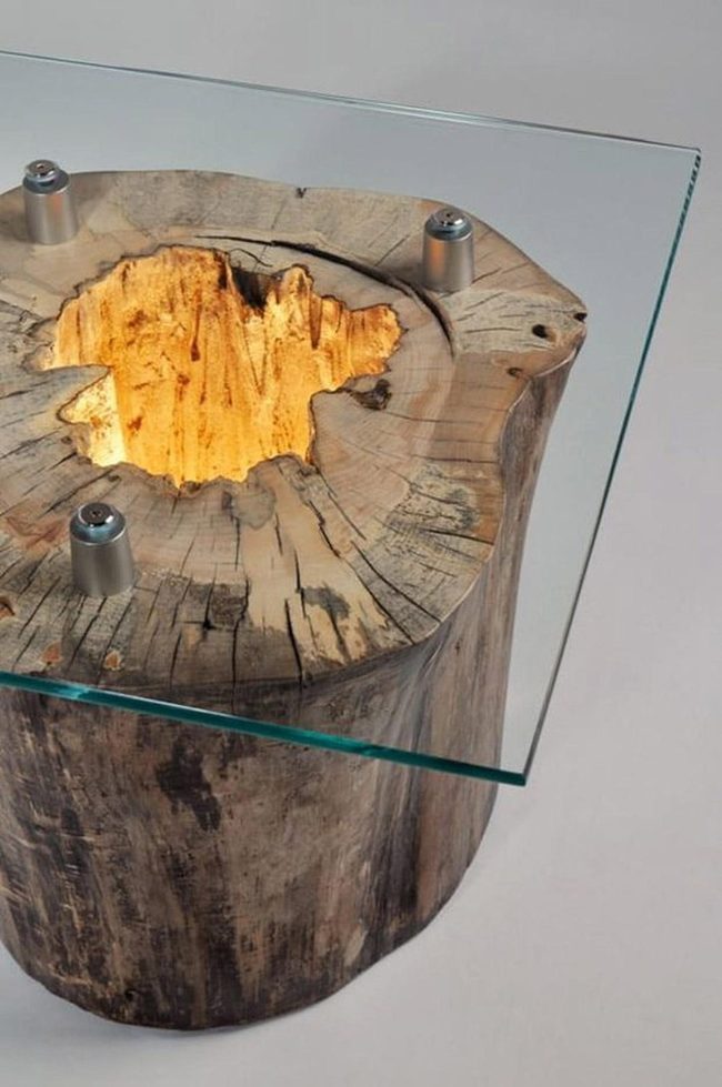 Clear Glass Meets Warm Wood