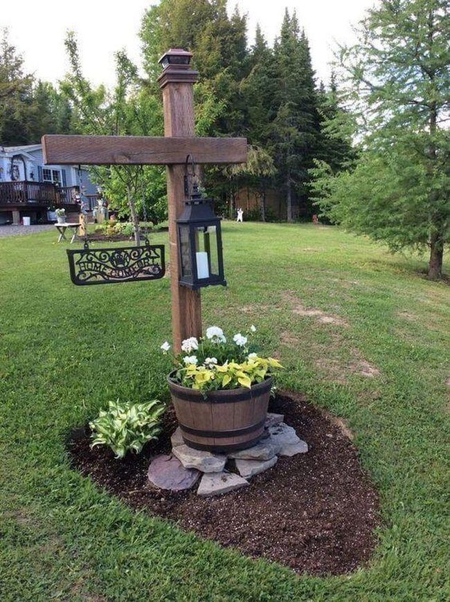 Wooden Signpost Garden Pathways