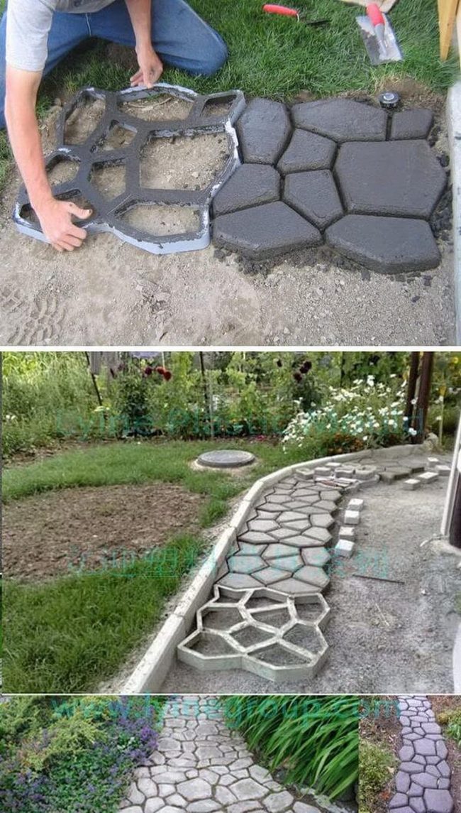 Colorful Concrete Garden Stones